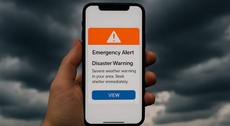 Push-Warnung auf dem Smartphone bei Unwetter – Beispiel für Echtzeit-Kommunikation
